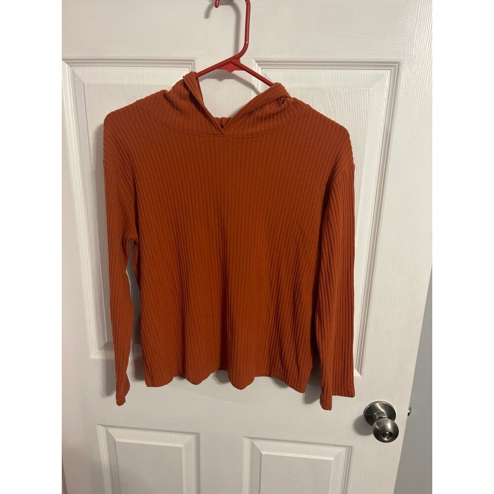 Cat & Jack Girls Rib Hoodie Size L (10-12) Cinnamon
